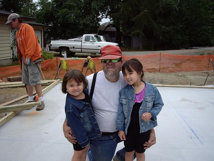 with Dad at jobsite