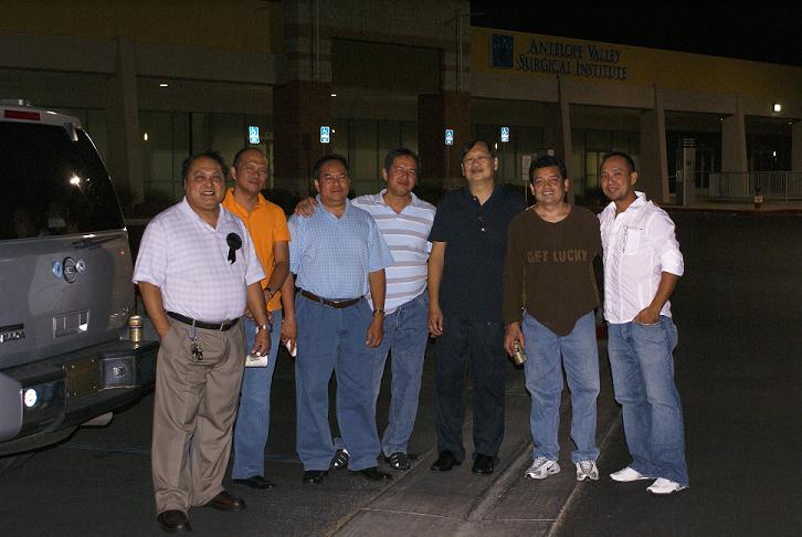 The Hunks!  Manong Charlie, Manong Edgar Laurente, Manong Boloy Medrano, Manong Mario Garcia, Dr. Eric, Manong Roy (Ate Marissa's bro.), and Manong Sugz....Hahaha!!!