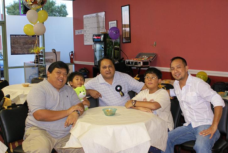 Robert Cortes (Sug's 1st cousin-in-law) with sons Rainer &amp;amp; Reese (next to Reese), Manong Charlie &amp;amp; Sugz